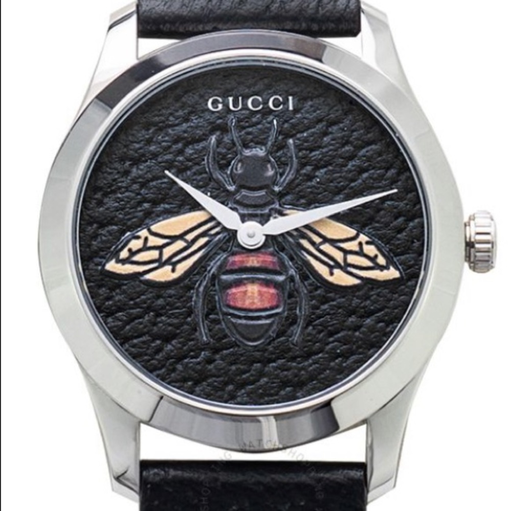 GUCCI G-Timeless Quartz Black Dial HoneyBee Watch